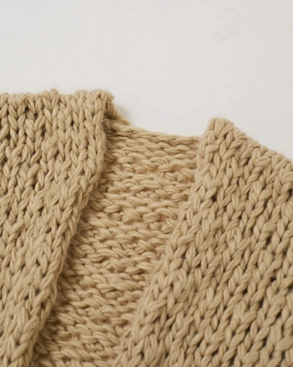 Women's Sand Beige Textured Crochet Cardigan with Pockets