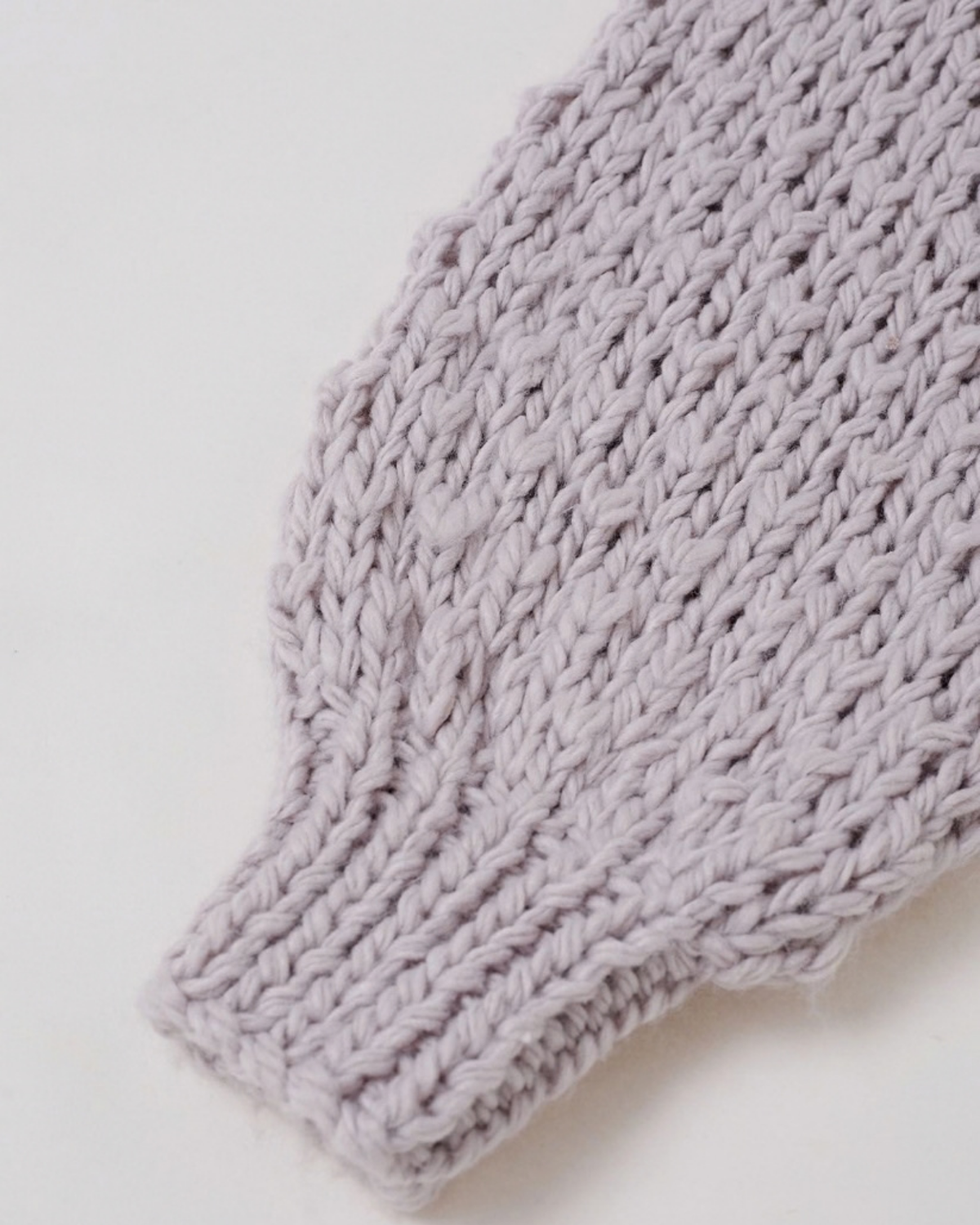 Women's Lilac Textured Crochet V-Neck Cardigan with Pockets